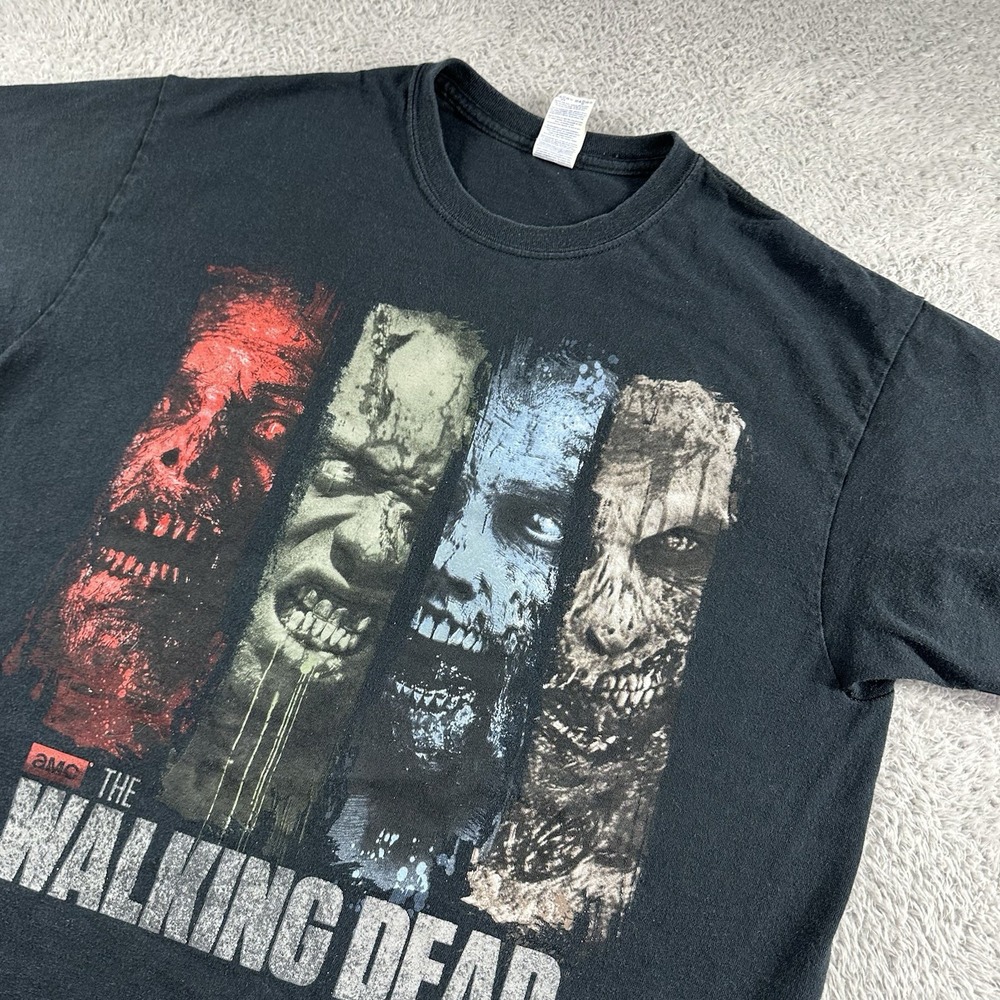 The Walking Dead TWD Shirt Mens Large Black Frames‎ Zombies Horror